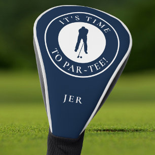 Personalised Par Tee Golfer Monogram Blue Men's Golf Head Cover