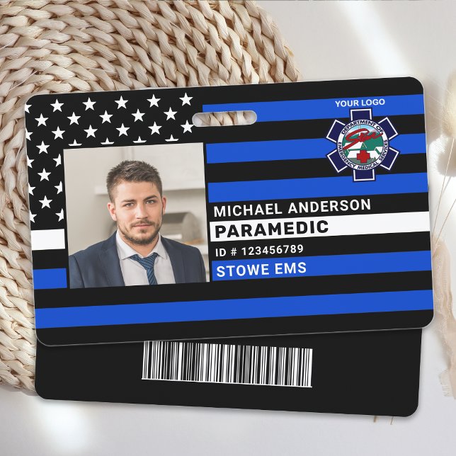 Personalised Paramedic EMS EMT Logo Photo ID Card  Badge (Creator Uploaded)