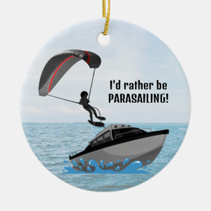 Personalised Parasailing Ceramic Ornament