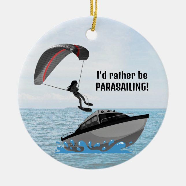 Personalised Parasailing Ornament (Front)