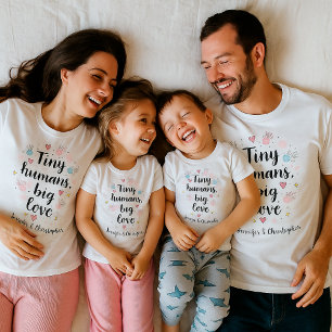Personalised Parent Gift Tiny Humans Big Love T-Shirt