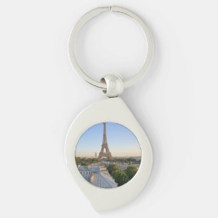 Personalised Paris City Skyline Souvenir  Key Ring