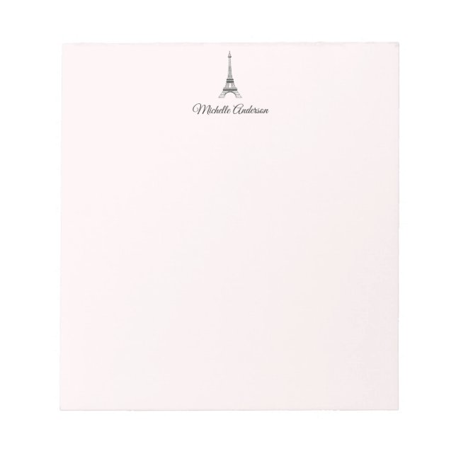 Personalised Paris Eiffel Tower France  Notepad (Front)