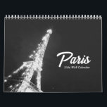 Personalised Paris Travel Minimalist Black & White Calendar<br><div class="desc">This personalised Paris travel calendar comes with 12 black & white photos of Paris that you can choose to print or swap out for your own personalised photos of a trip to Paris. Perfect gift for honeymoon,  anniversary,  or travel lovers.</div>