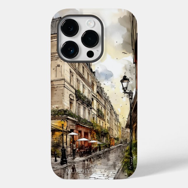 Personalised Paris Watercolor Phone Case (Back)