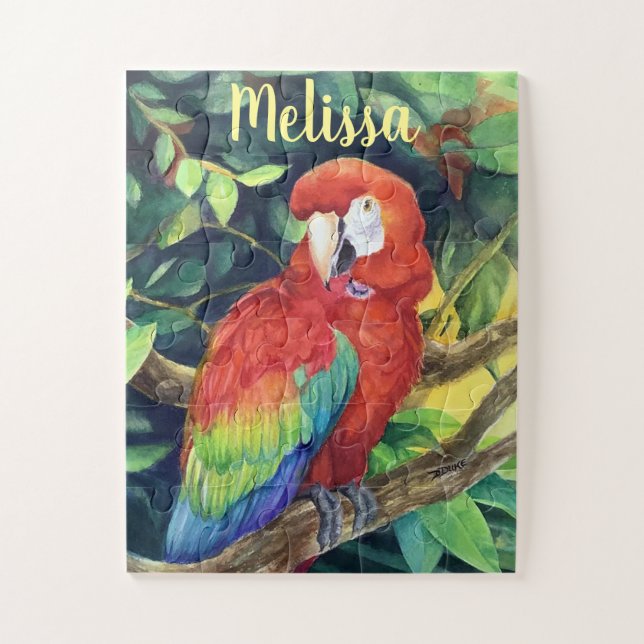 Personalised Parrot Puzzle (Vertical)
