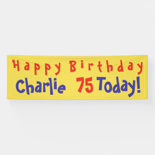 Personalised Party Banner with Name and Age