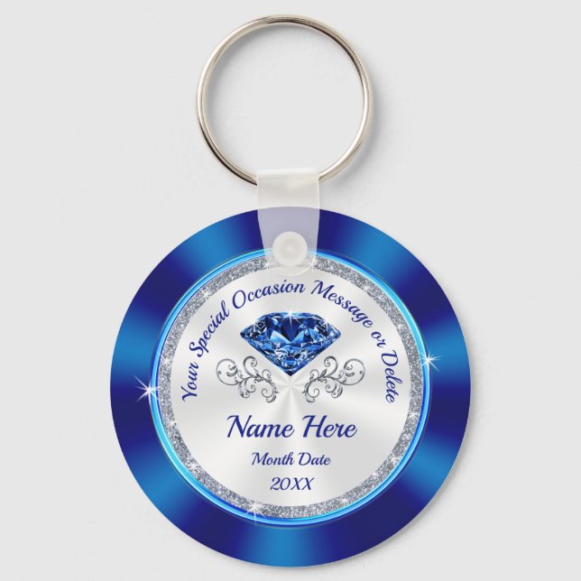 Personalised Party Favours in BULK or Buy 1, Cheap Key Ring (Front)