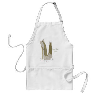 Personalised Party Stiletto Shoe Art Standard Apron