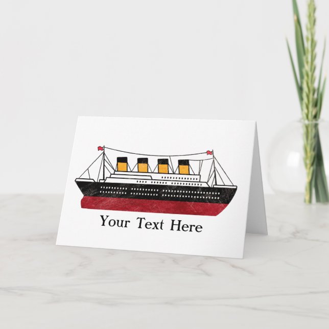 Personalised Passenger Steamship Card (Front)