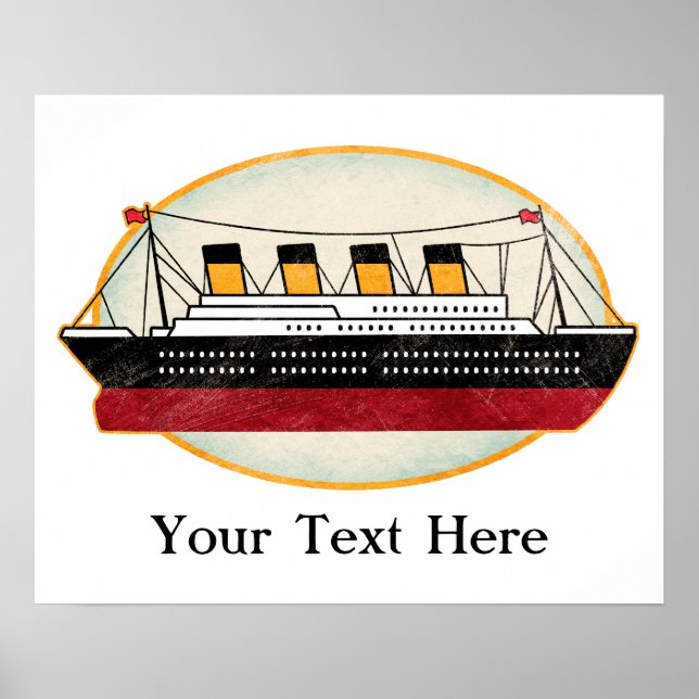 Personalised Passenger Steamship Poster (Front)