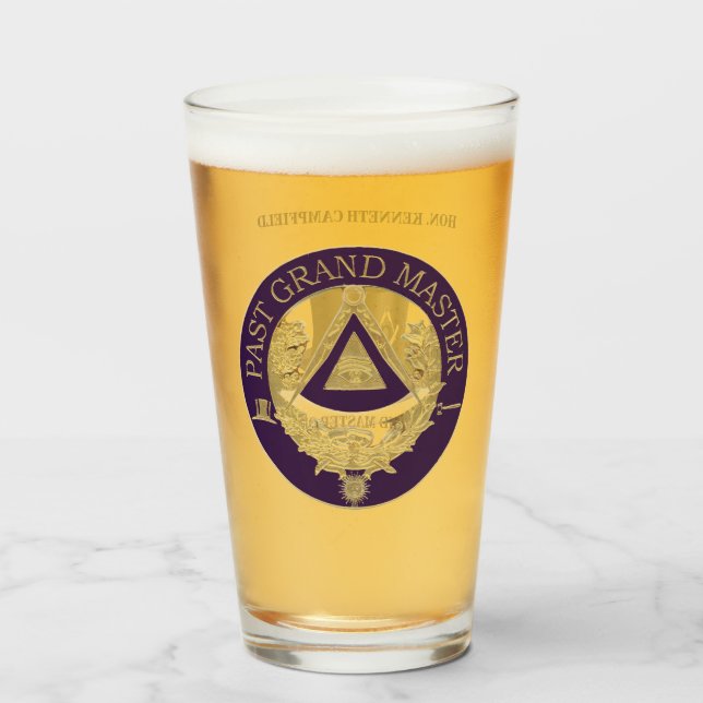 Personalised Past Grandmaster Glass (Front Filled)