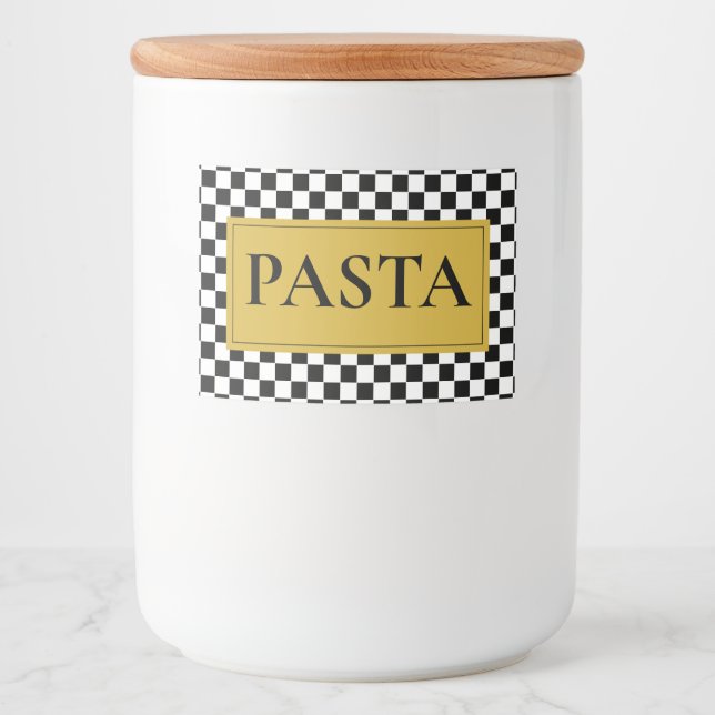 Personalised Pasta Jar Label with Classic Style (Front)