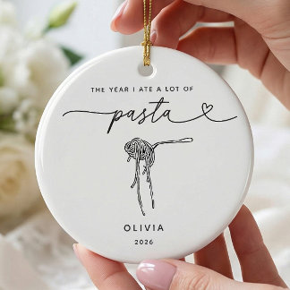 Personalised Pasta Lover Christmas Ornament