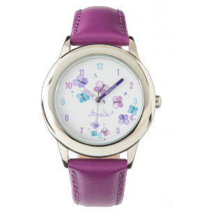 Personalised Pastel Butterfly Watch