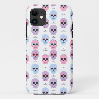Personalised Pastel Colour Skull pattern  iPhone 11 Case