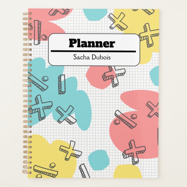 Personalised Pastel Doodle Planner (Front)