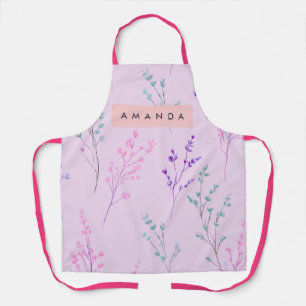 Personalised Pastel Floral, Elegant Apron