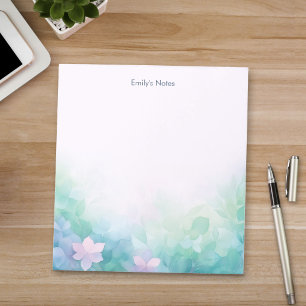 Personalised Pastel Floral Notepad