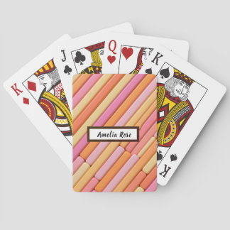 Personalised Pastel Geometric Abstract Playing Cards