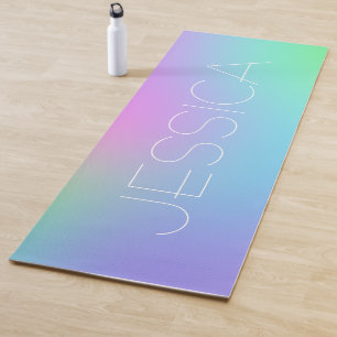 Personalised Pastel Gradient Yoga Mat