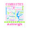 Personalised Pastel Gymnastics Words Typography