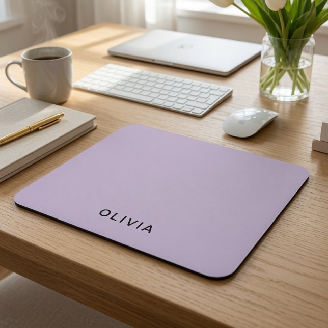 Personalised Pastel Lavender Custom Name Mouse Pad (Creator Uploaded)