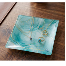 Personalised Pastel Marble Jewellery Trinket Tray