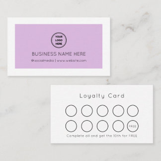 Personalised Pastel Modern, Minimalist  Loyalty Card