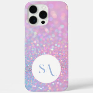 Personalised Pastel Pink Glitter iPhone Case
