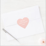 Personalised Pastel Pink Heart Stickers<br><div class="desc">Here's a solid millennial pink background to customise with your own words or names!

Designed in Washington State,  USA for your enjoyment. Thanks for supporting independent artists!</div>
