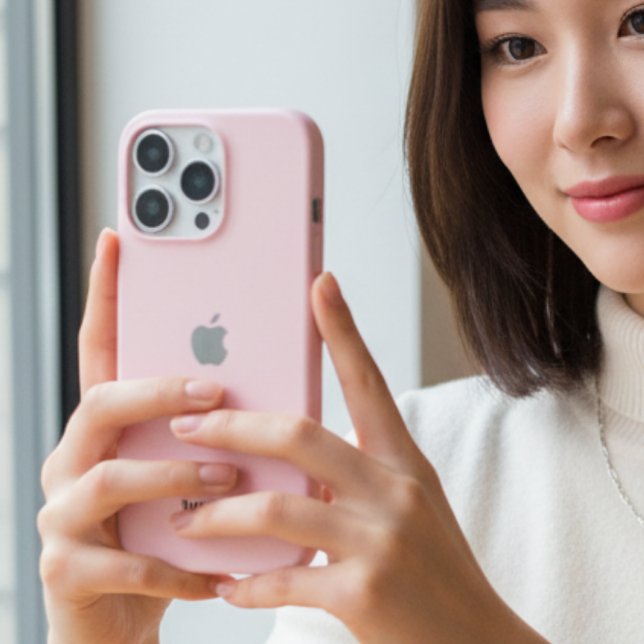 Personalised Pastel Pink iPhone Case with Custom (Creator Uploaded)