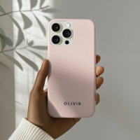 "Personalised Pastel Pink iPhone Case with Custom