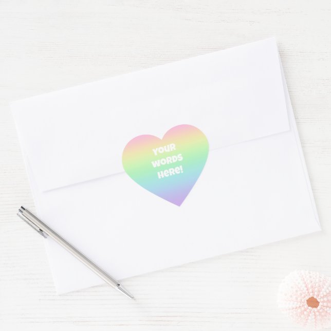 Personalised Pastel Rainbow Envelope Stickers (Envelope)