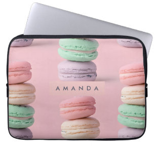 Personalised Pastel Rainbow Macaron Delight Laptop Sleeve