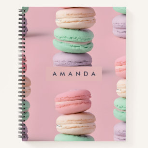Personalised Pastel Rainbow Macaron Delight Notebook