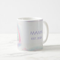 Personalised Pastel Rainbow Mum Mug - Custom gift