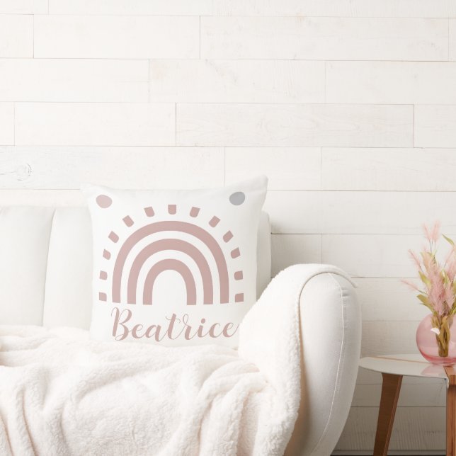 Personalised Pastel Rainbow Nursery Pillow (Couch)