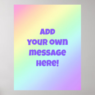 Personalised Pastel Rainbow Poster