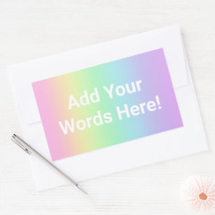 Personalised Pastel Rainbow Sticker