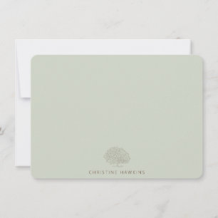 Personalised Pastel Sage Green Tree Arborist Card