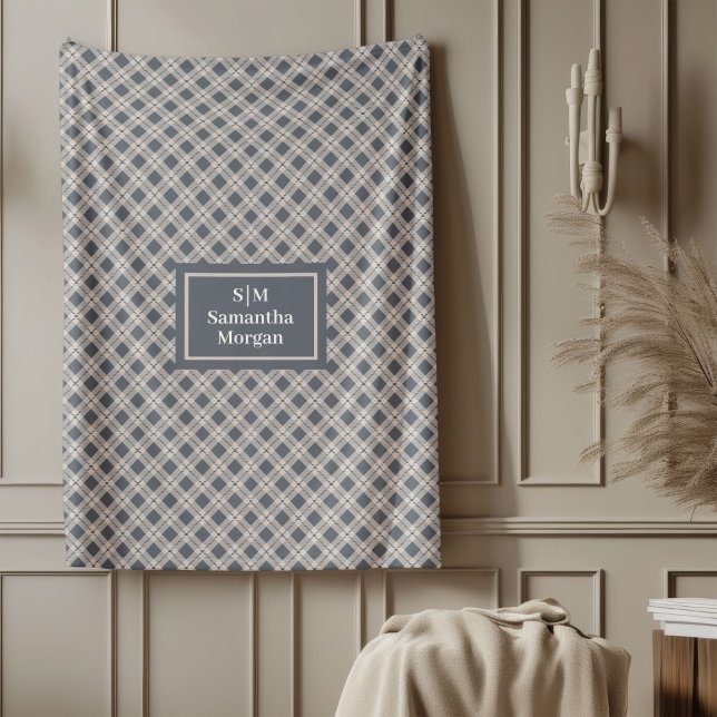 Personalised Pastel Throw Modern Cosy Accent Fleece Blanket (Personalized Pastel Throw Modern Cozy Accent)