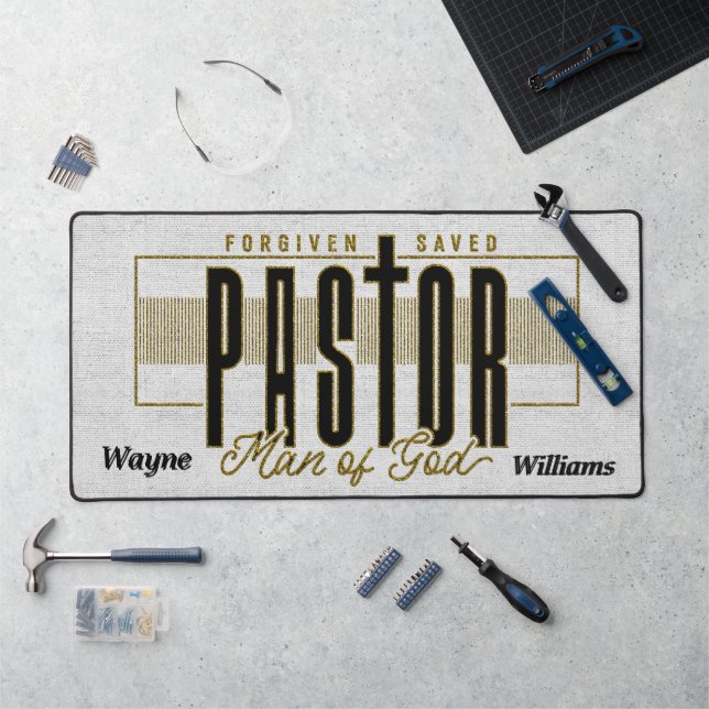 Personalised Pastor Man Of God Desk Mat (Workstation)