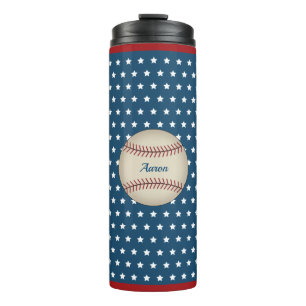 Personalised Patriotic Baseball Travel Mug