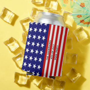 Personalised Patriotic Can Cooler USA Gift