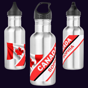 Personalised Patriotic Canada Flag 532 Ml Water Bottle