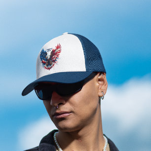 Personalised Patriotic Colours America Bold Eagle Trucker Hat