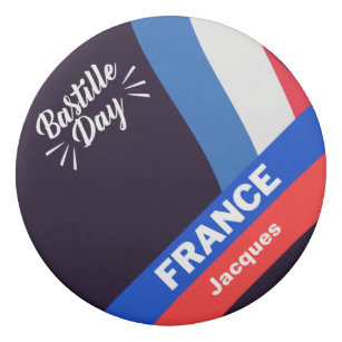 Personalised Patriotic France Flag Bastille Day Eraser