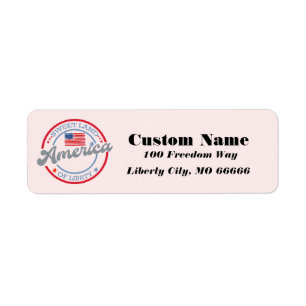 Personalised Patriotic Message Address Labels