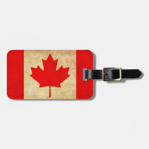 Personalised Patriotic National Flag of CANADA Luggage Tag